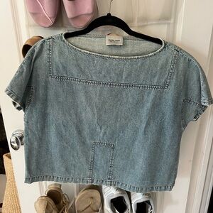 Rachel Comey cropped denim top